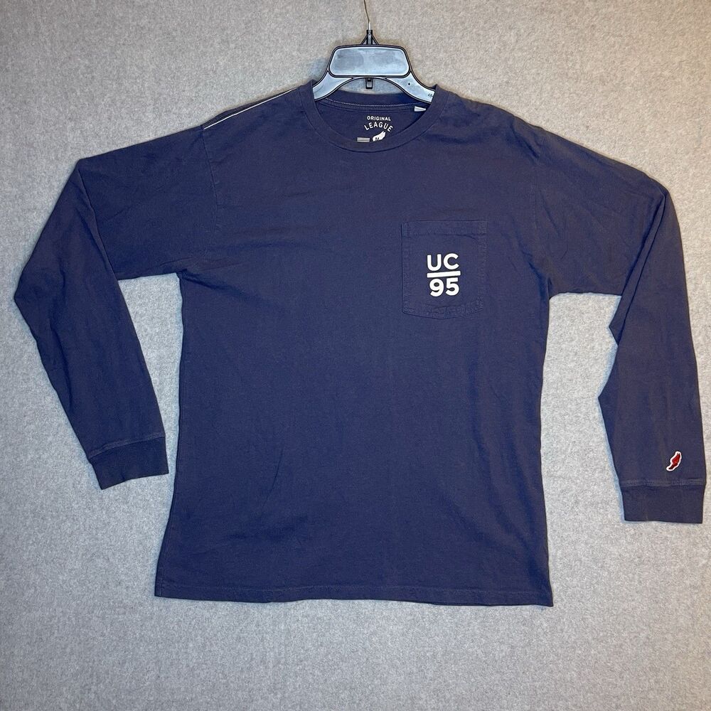 Original League Union College 1795 Navy Blue Long Sleeve Shirt Size M